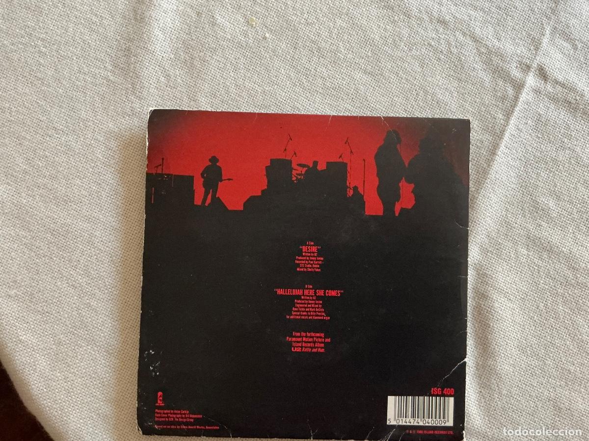 Discos de vinilo: U2 desire single. Dos discos - Foto 3
