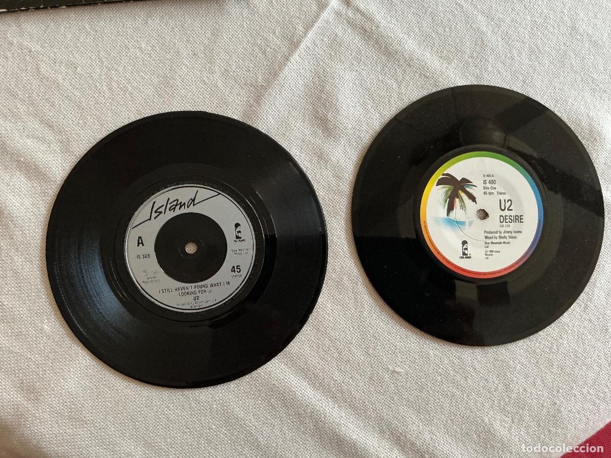 Discos de vinilo: U2 desire single. Dos discos - Foto 4