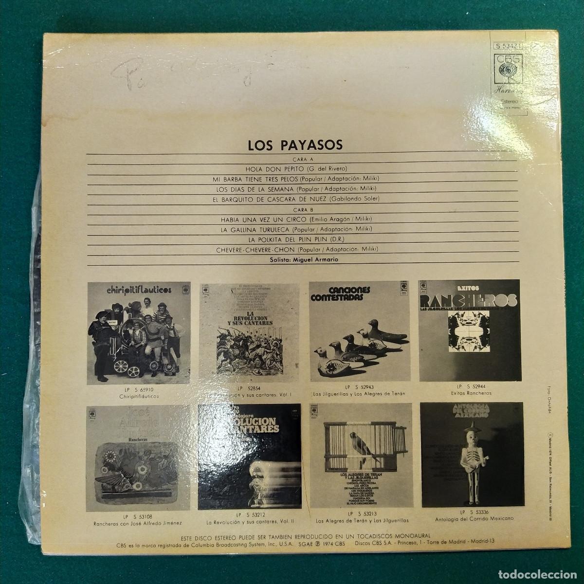 Discos de vinilo: LOS PAYASOS S 53434 LP - Foto 2