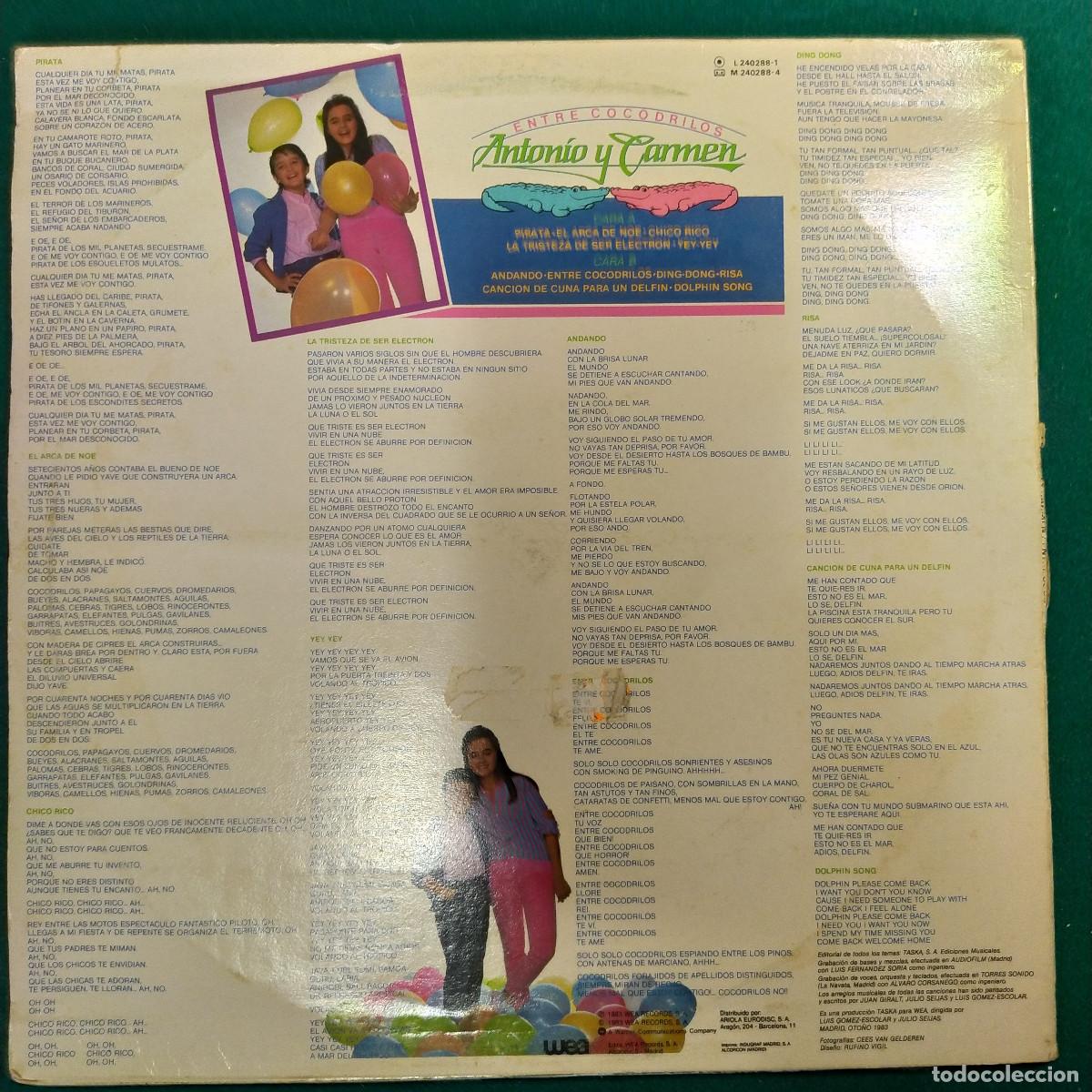 Discos de vinilo: Antonio Y Carmen &ndash; Entre Cocodrilos - Foto 2