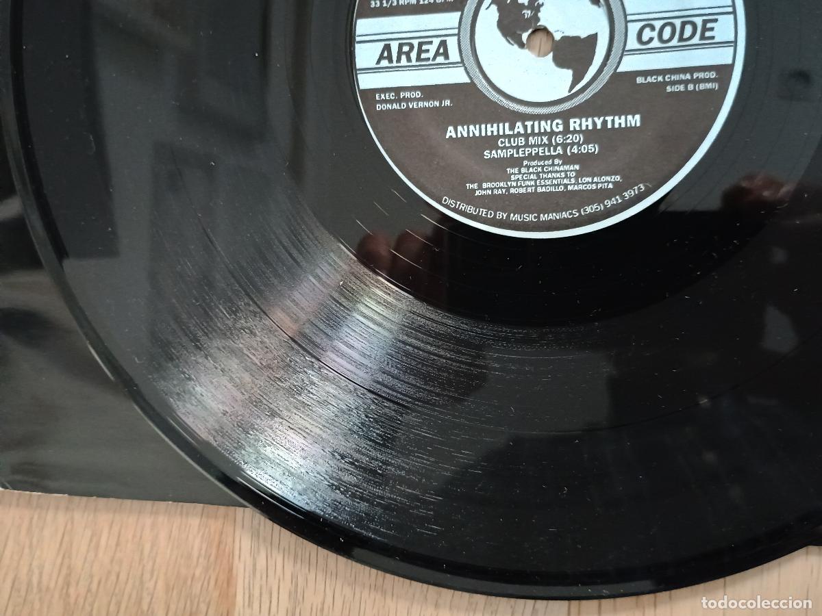 Discos de vinilo: The Man From U.N.C.L.E. &lrm;&ndash; Annihilating Rhythm US 1990 Electronic Electro - Foto 2