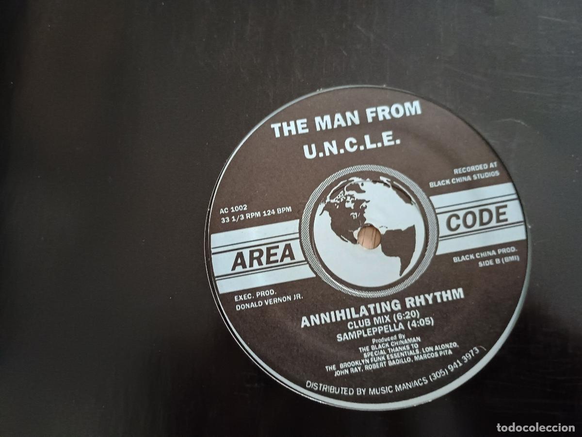Discos de vinilo: The Man From U.N.C.L.E. &lrm;&ndash; Annihilating Rhythm US 1990 Electronic Electro - Foto 3
