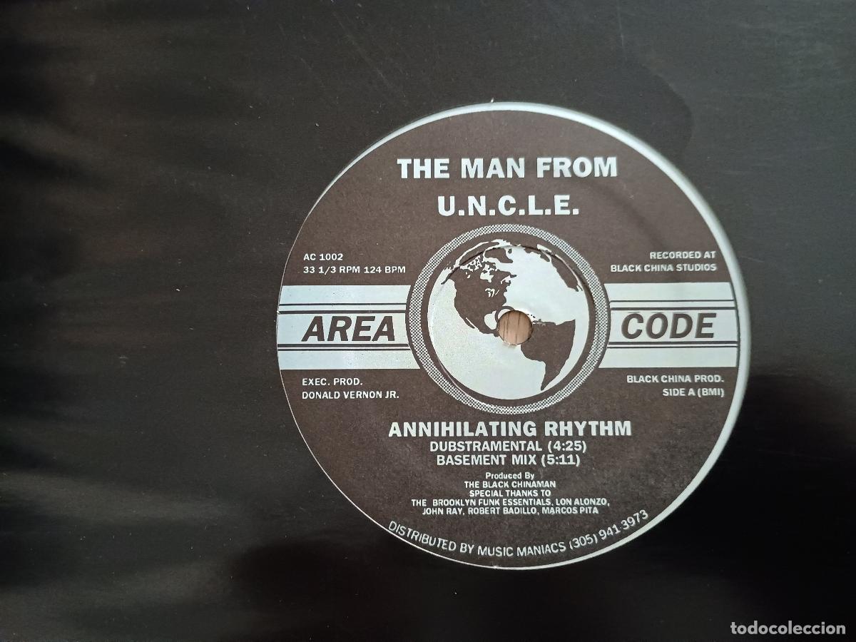 Discos de vinilo: The Man From U.N.C.L.E. &lrm;&ndash; Annihilating Rhythm US 1990 Electronic Electro - Foto 4