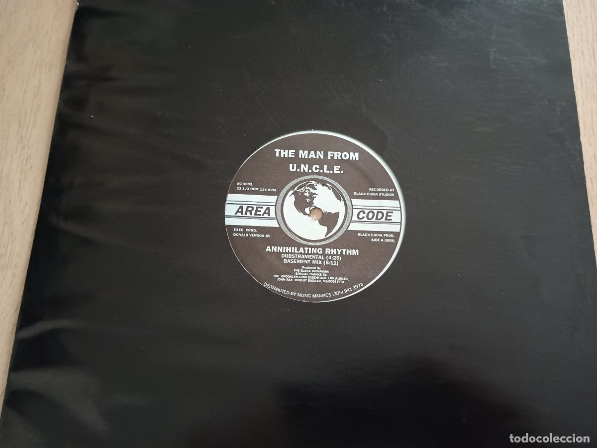 Discos de vinilo: The Man From U.N.C.L.E. &lrm;&ndash; Annihilating Rhythm US 1990 Electronic Electro - Foto 5