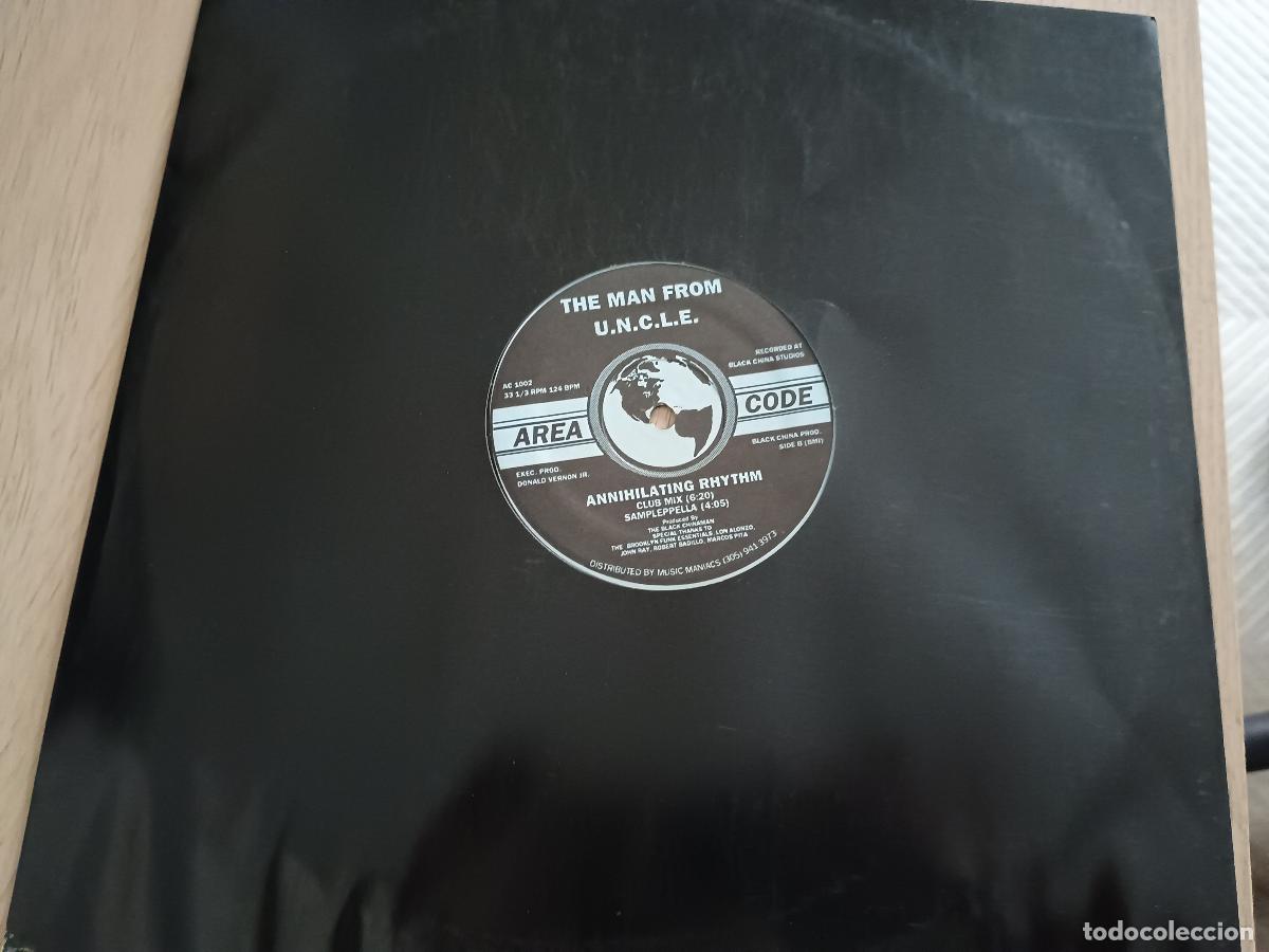 Discos de vinilo: The Man From U.N.C.L.E. &lrm;&ndash; Annihilating Rhythm US 1990 Electronic Electro - Foto 1