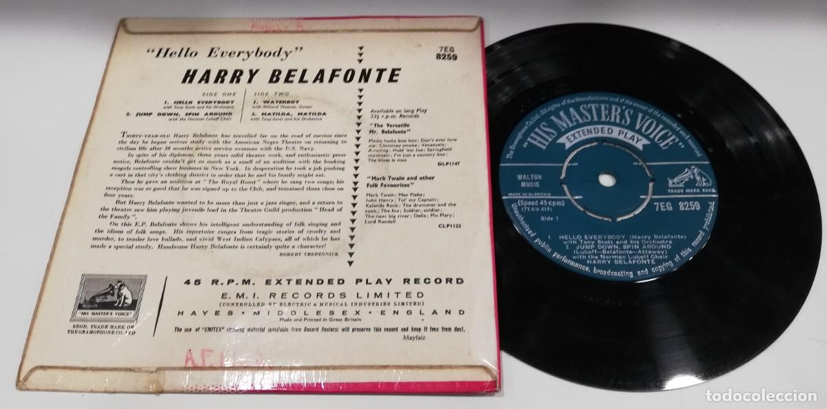 Discos de vinilo: SCO24-Harry Belafonte - Hello Everybody (7&rdquo;, EP) - Foto 2