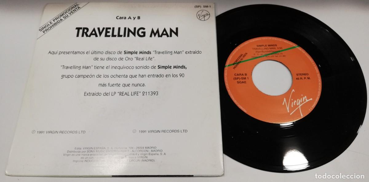 Discos de vinilo: SCO24-Simple Minds - Travelling Man (7&rdquo;, Single, Promo) - Foto 2