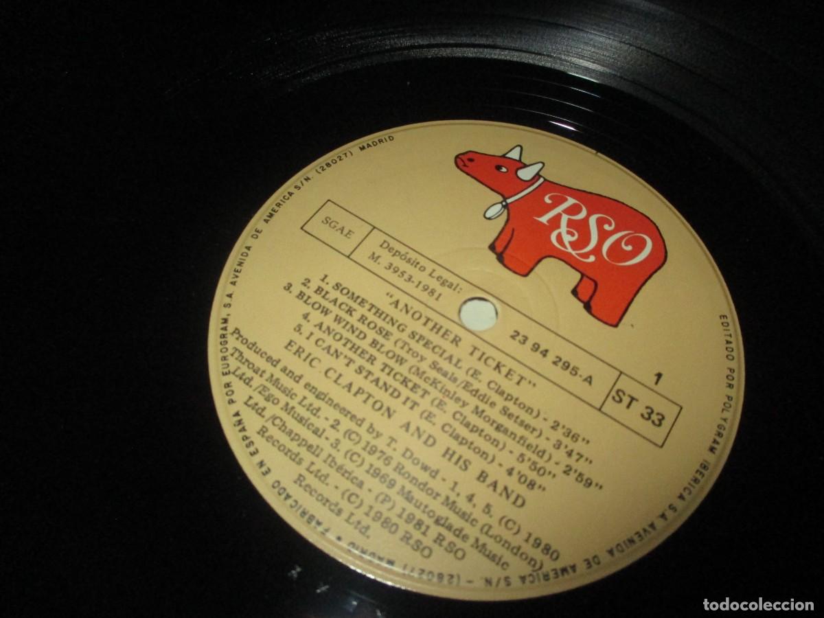 Discos de vinilo: ERIC CLAPTON - ANOTHER TICKET - SPAIN - POLYDOR - L - - Foto 2