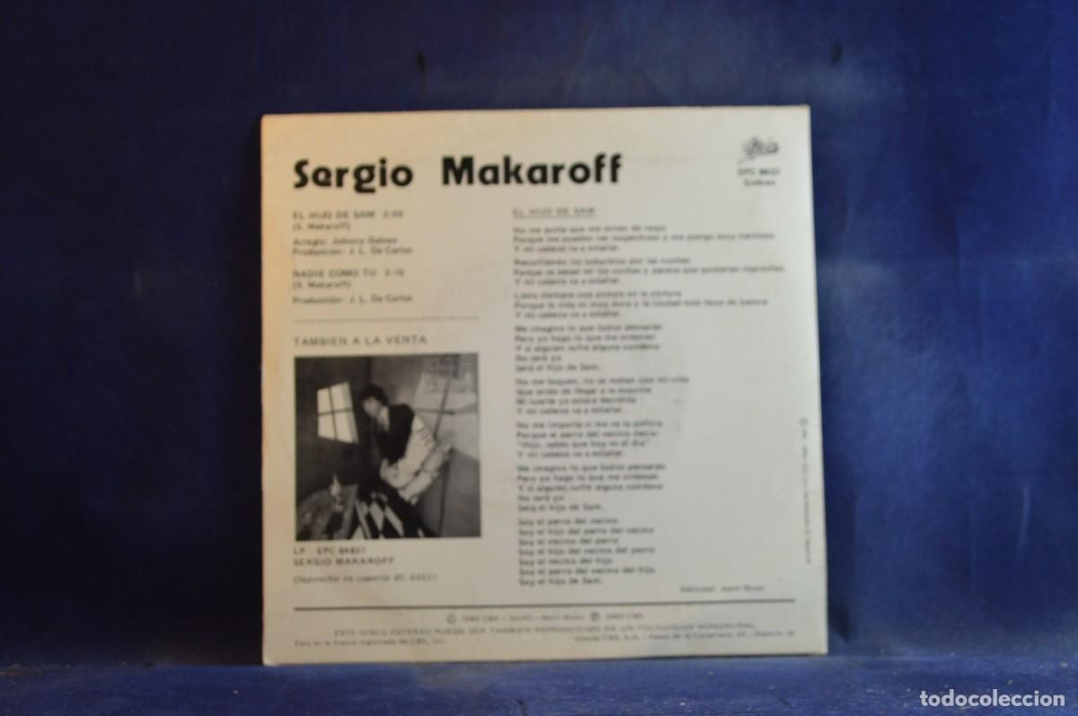 Discos de vinilo: SERGIO MAKAROFF &ndash; EL HIJO DE SAM - SINGLE - Foto 2
