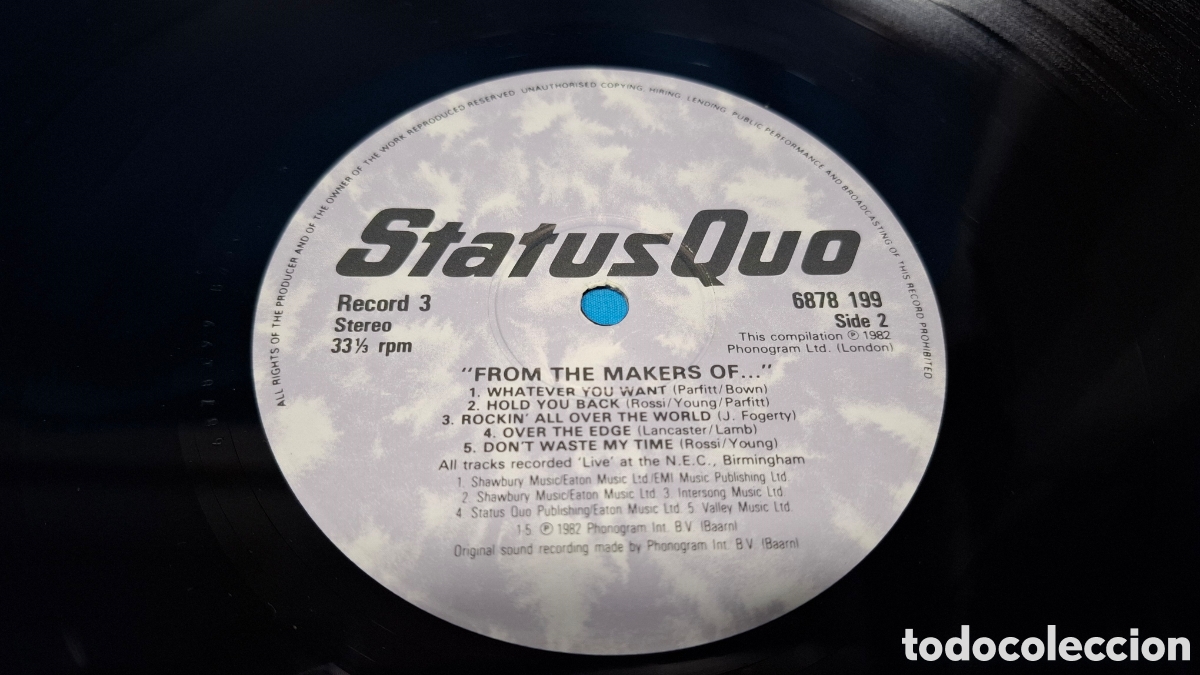 Discos de vinilo: STATUS QUO - LIVE AT THE N.E.C. , 1982 - Foto 11