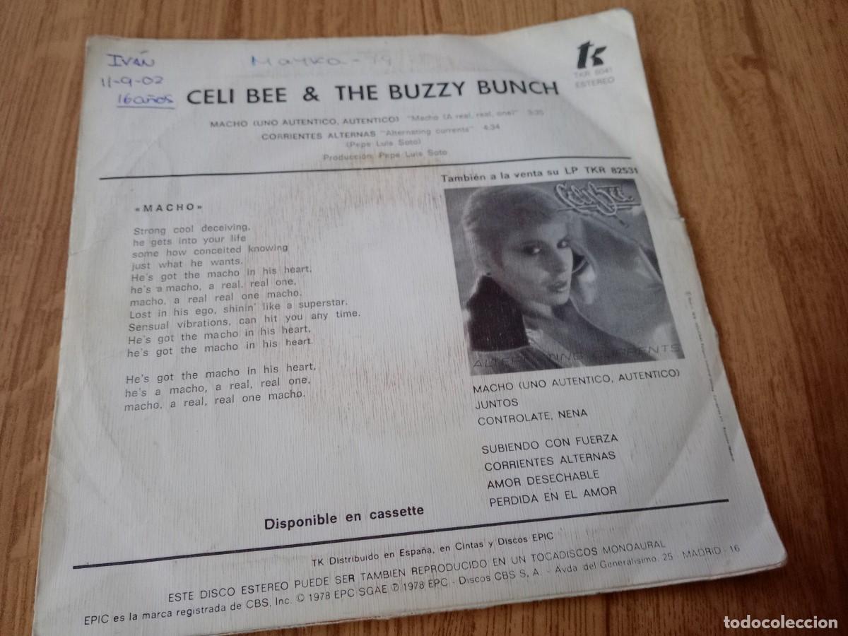 Discos de vinilo: CELI BEE & THE BUZZY BUNCH /MACHO / CORRIENTES ALTERNAS - Foto 2