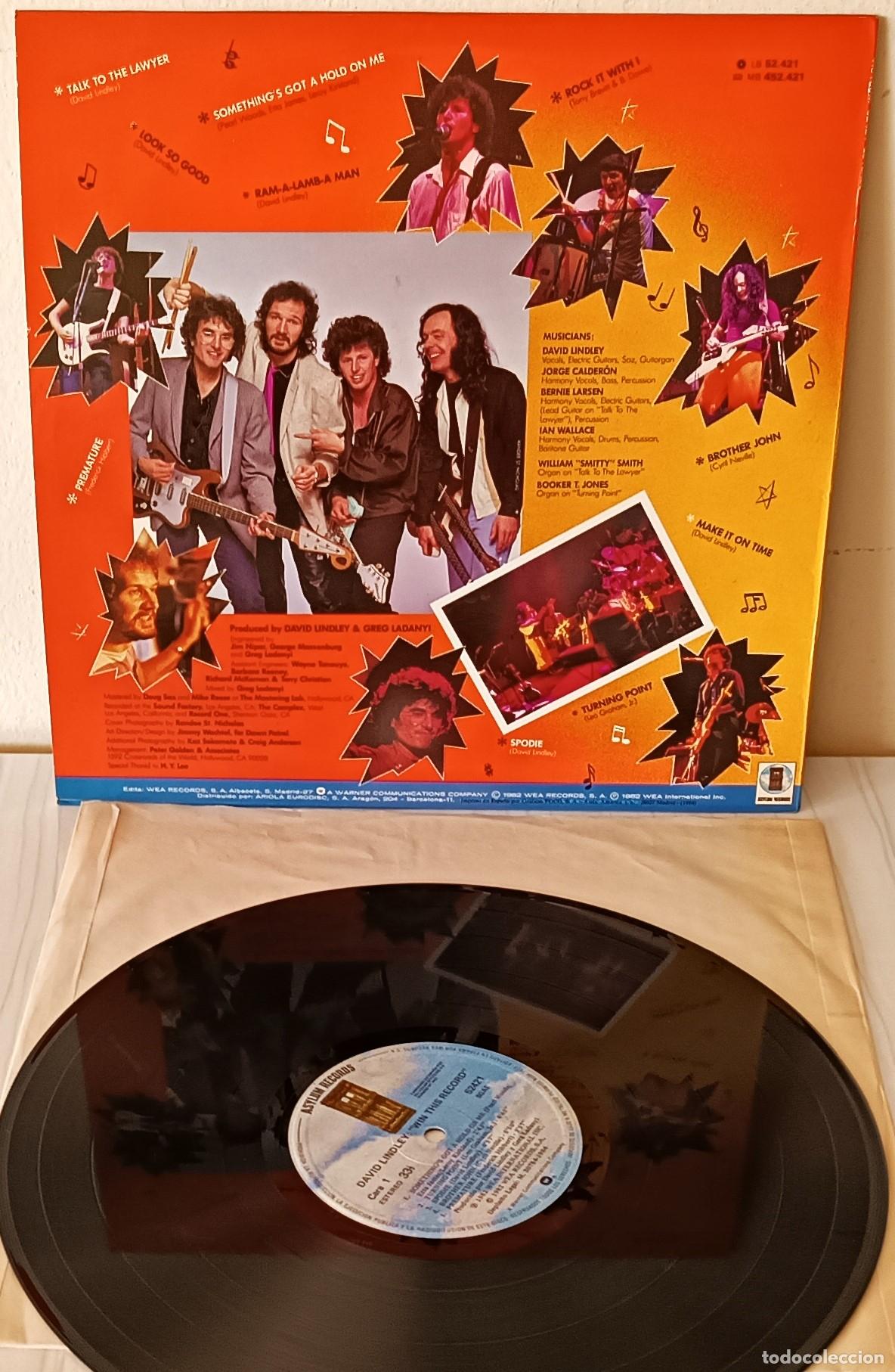 Discos de vinilo: DAVID LINDLEY - WIN THIS RECORD ASYLUM - 1982 - Foto 2