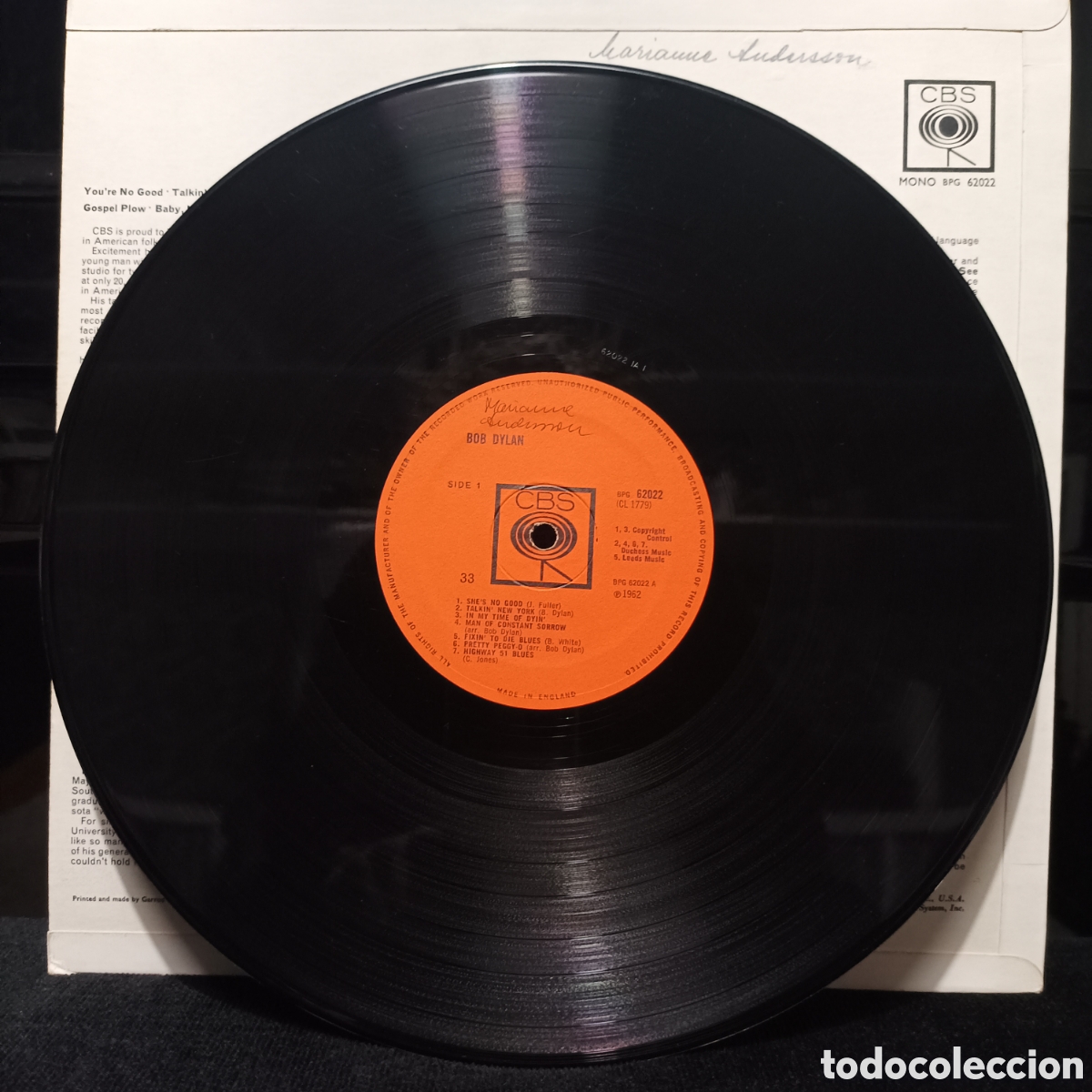 Discos de vinilo: Bob Dylan - Bob Dylan 1964 UK - Foto 3