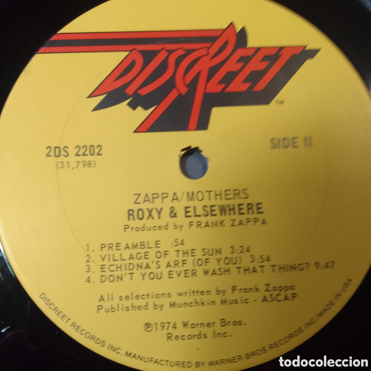 Discos de vinilo: Frank Zappa Roxy & Elsewhere Edici&oacute;n USA Doble Lp - Foto 3