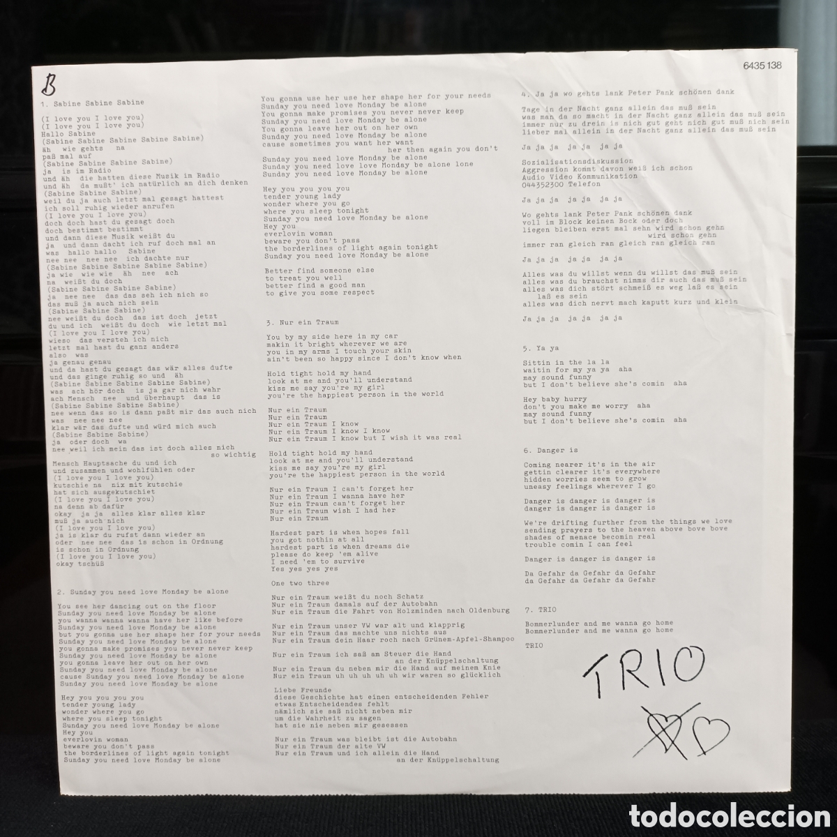 Discos de vinilo: Trio - Trio 1981 Alemania - Foto 5