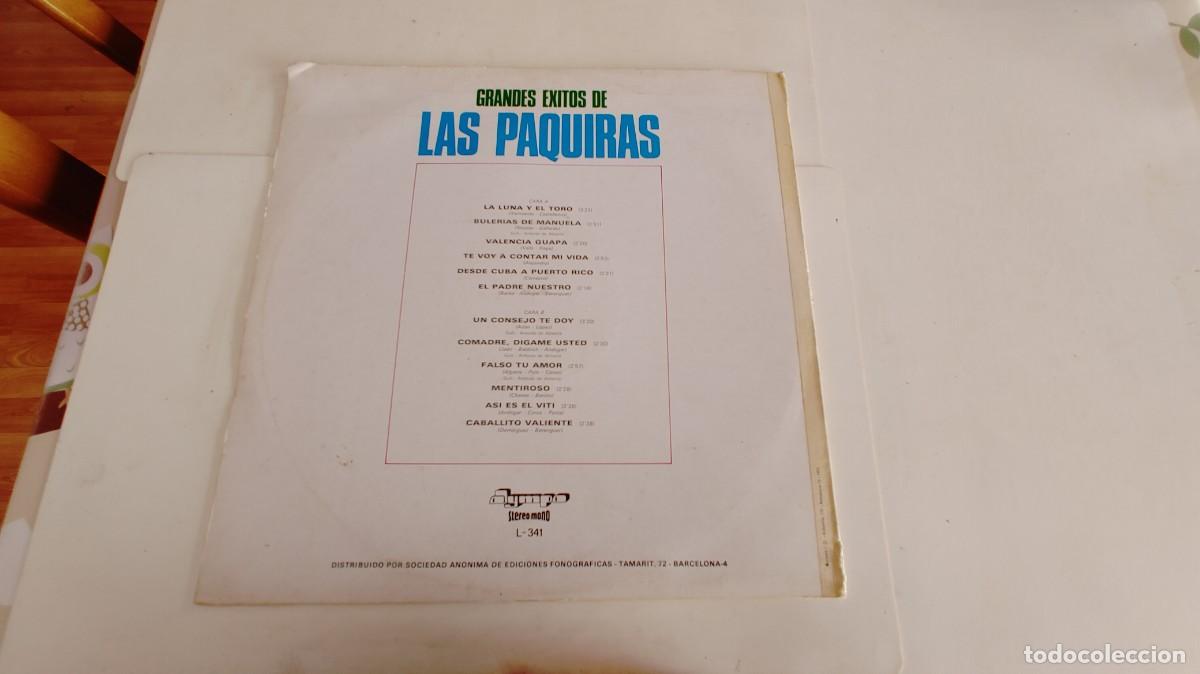 Discos de vinilo: LAS PAQUIRAS-LP GRADES EXITOS - Foto 2