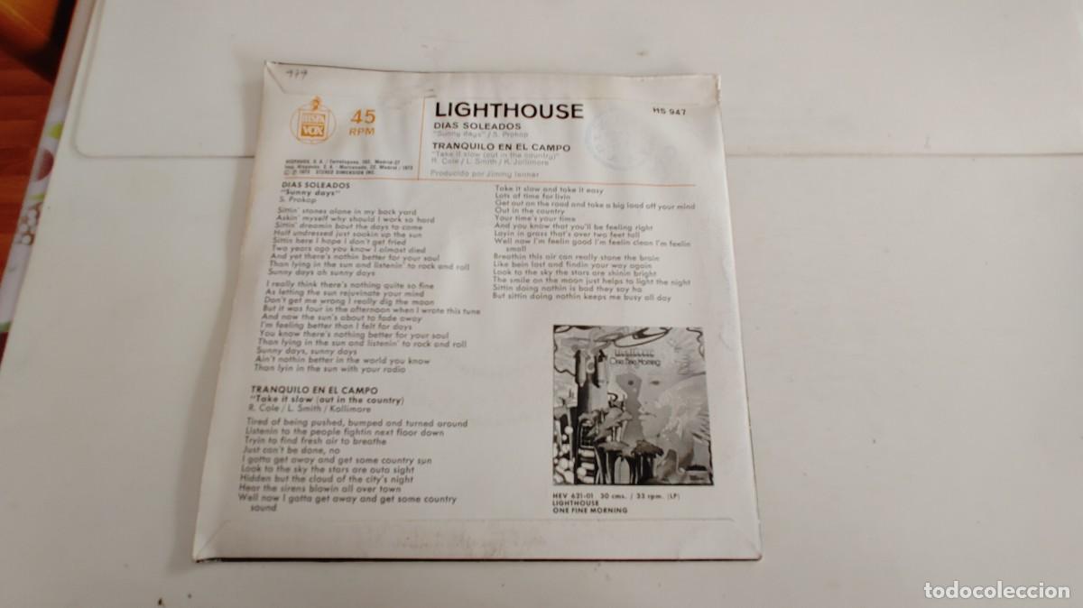 Discos de vinilo: LIGHTHOUSE-SINGLE DIAS SOLEADOS - Foto 2