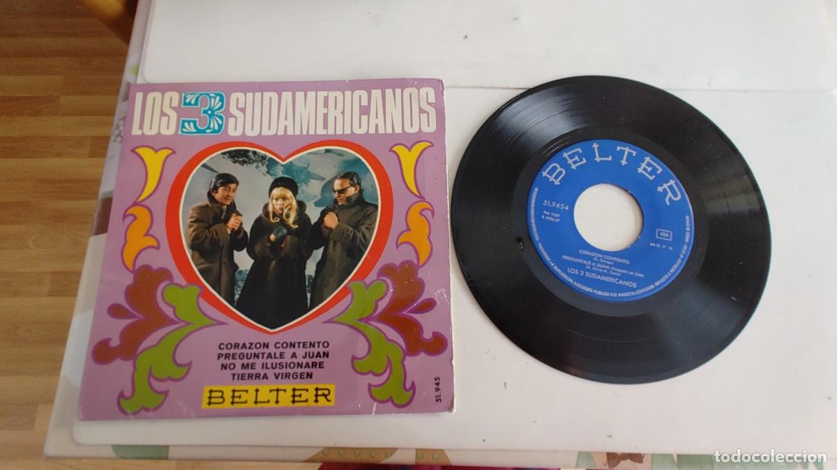 Discos de vinilo: LOS 3 SUDAMERICANOS-EP CORAZON CONTENTO +3 - Foto 1