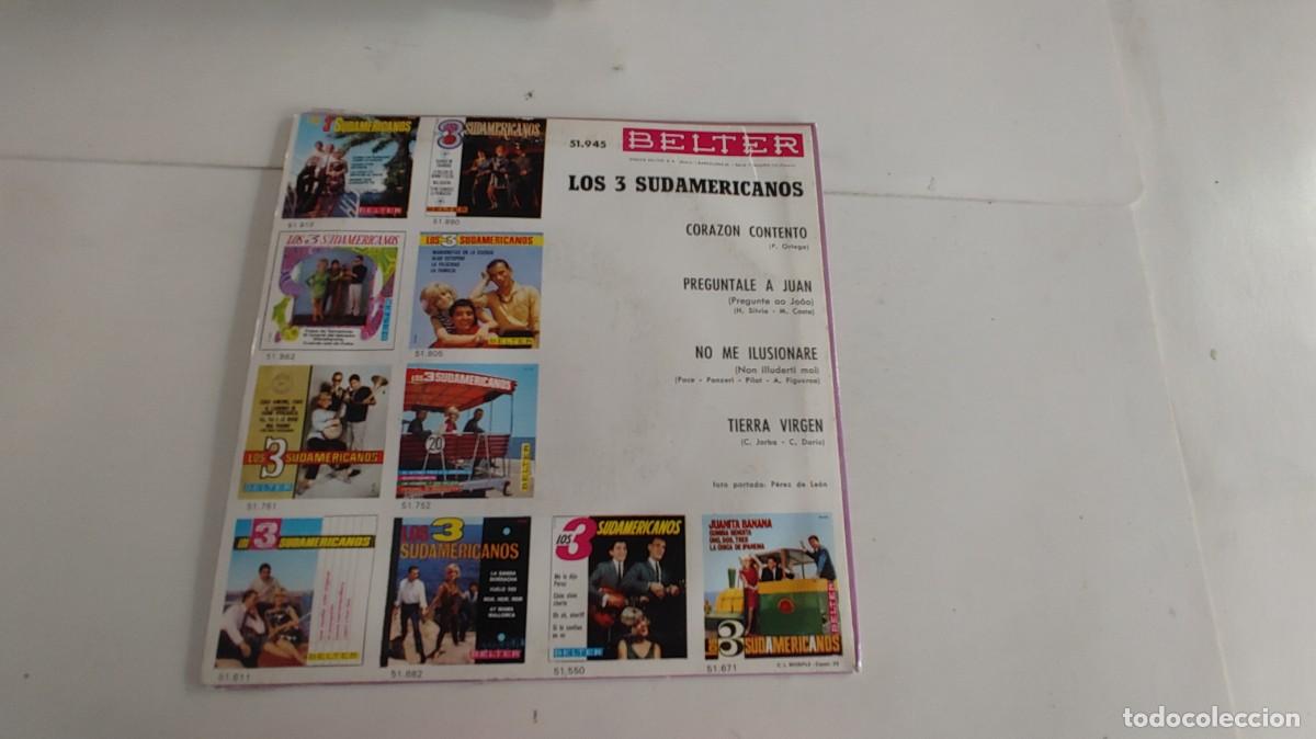 Discos de vinilo: LOS 3 SUDAMERICANOS-EP CORAZON CONTENTO +3 - Foto 2