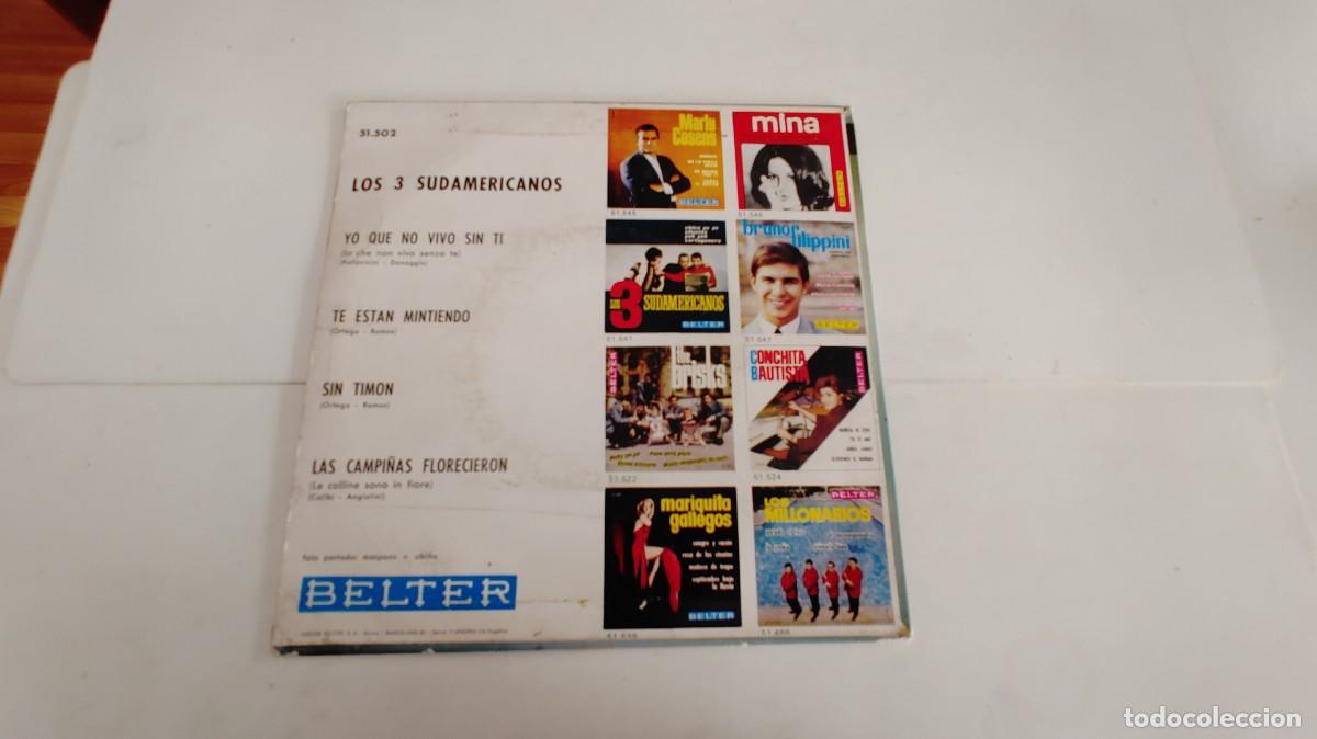Discos de vinilo: LOS 3 SUDAMERICANOS-EP SIN TIMON +3 - Foto 2