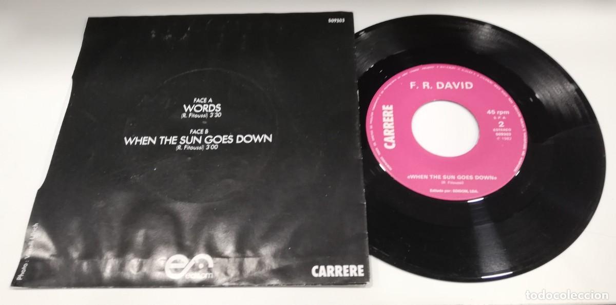Discos de vinilo: SCO24-F.R. David - Words (7&rdquo;, Single) - Foto 2