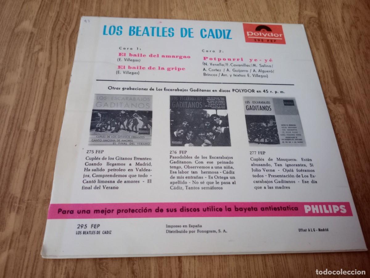 Discos de vinilo: LOS BEATLES DE CADIZ / EL BAILE DEL AMARGAO - Foto 2