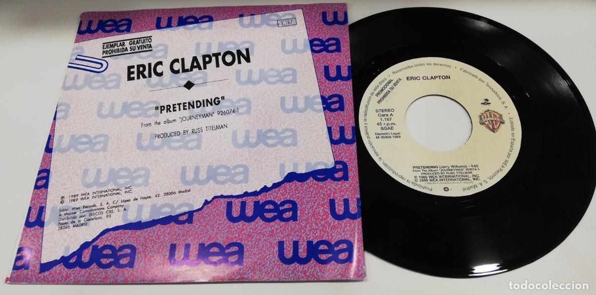 Discos de vinilo: SCO24-Eric Clapton - Pretending (7&rdquo;, Single, Promo) - Foto 2