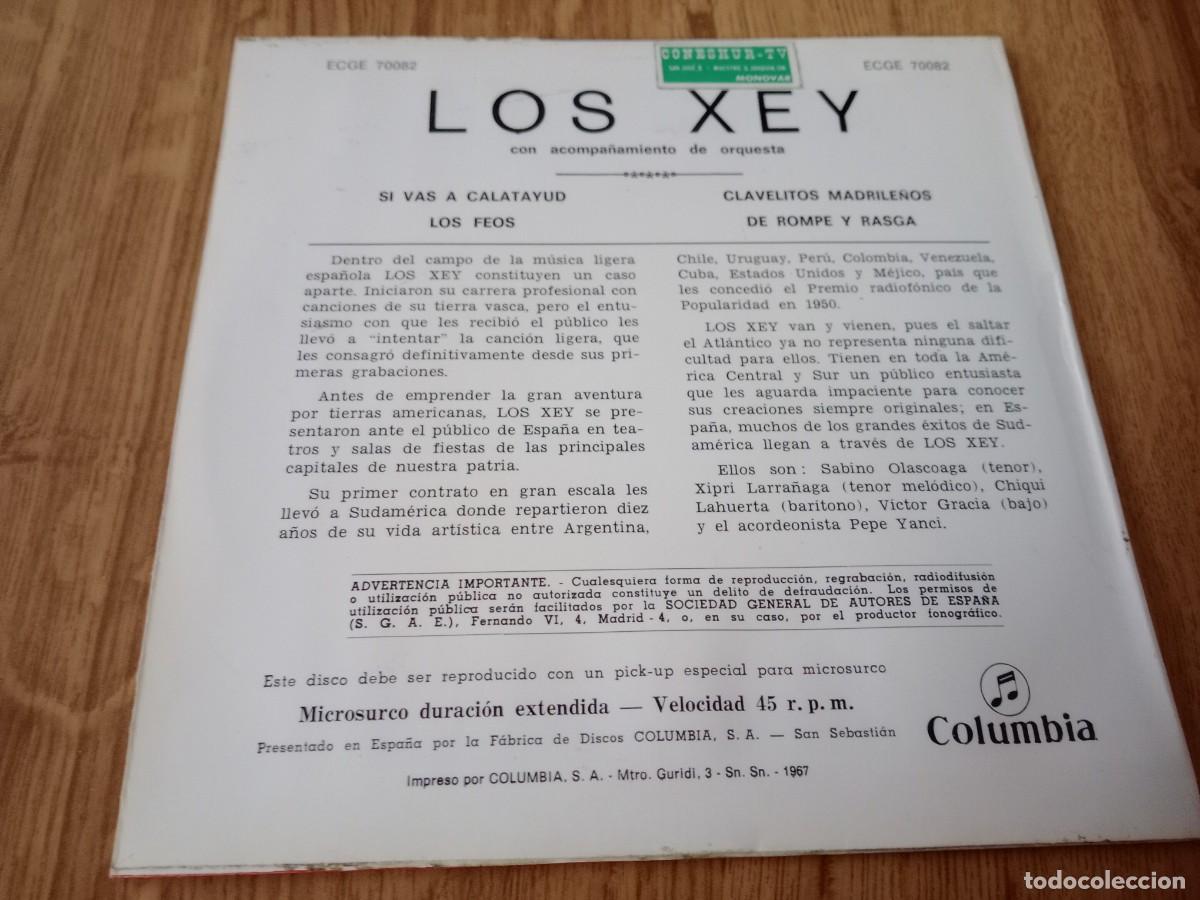 Discos de vinilo: LOS XEY / SI VAS A CALATAYUD / LOS FEOS - Foto 2