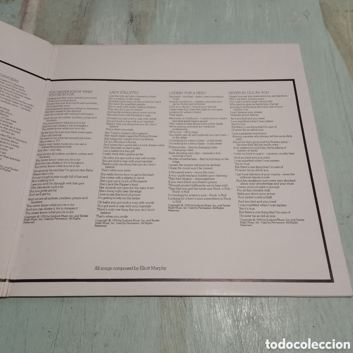 Discos de vinilo: ELLIOT MURPHY - NIGHT LIGHTS - LP GATEFOLD - Foto 5