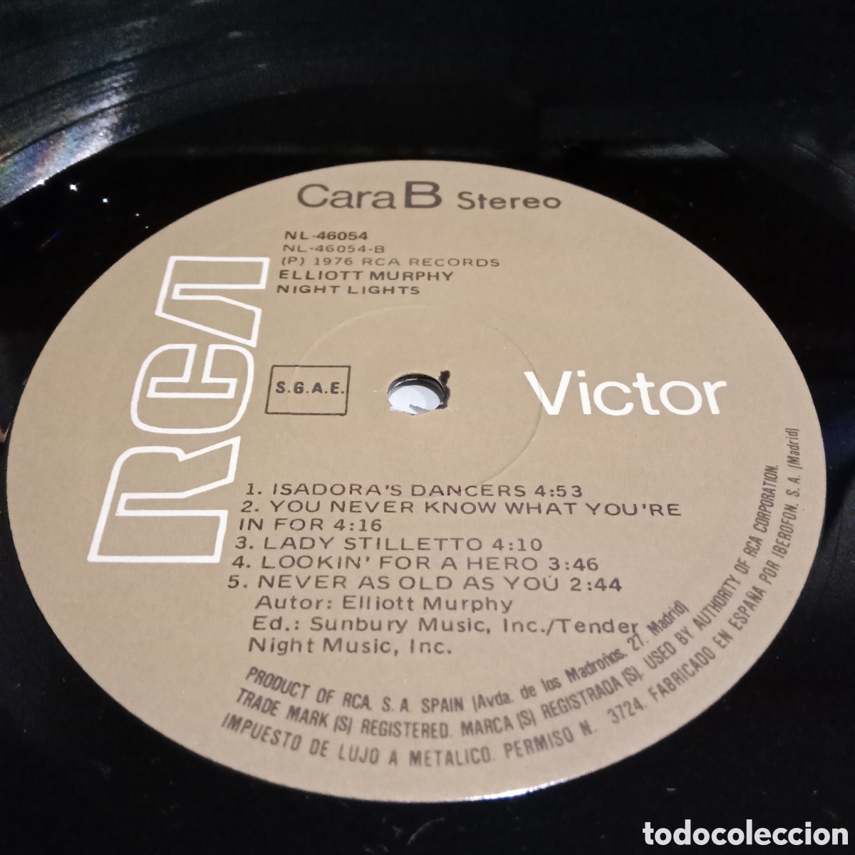 Discos de vinilo: ELLIOT MURPHY - NIGHT LIGHTS - LP GATEFOLD - Foto 7