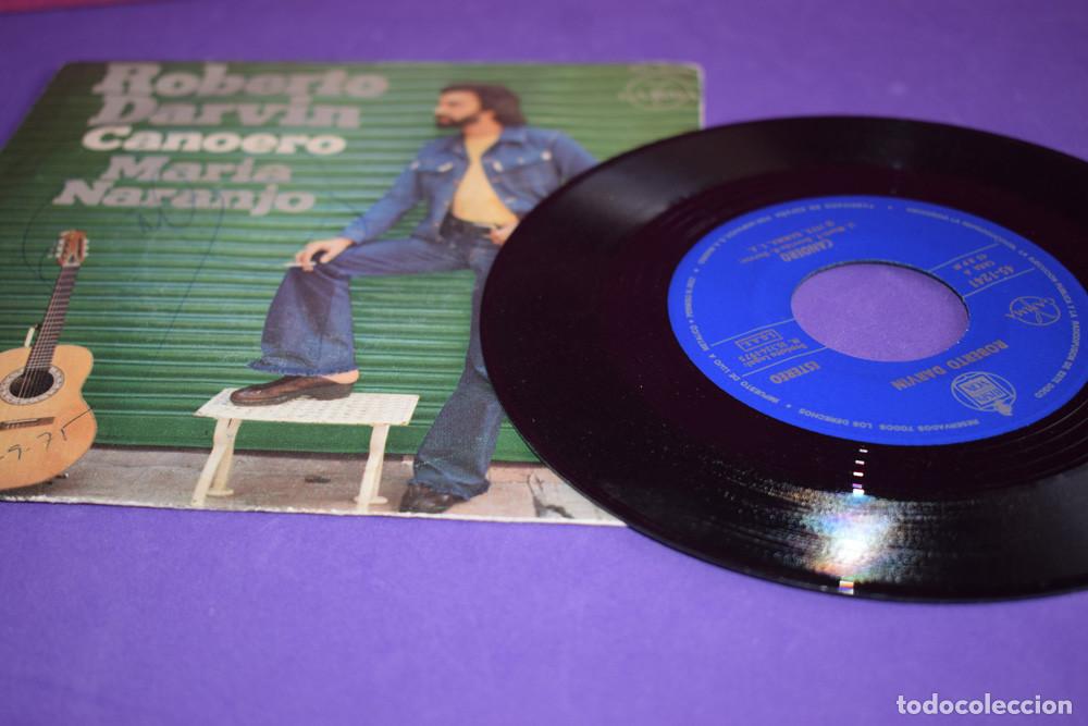 Discos de vinilo: ROBERTO DARVIN - CANOERO - SINGLE 1975 - Foto 4
