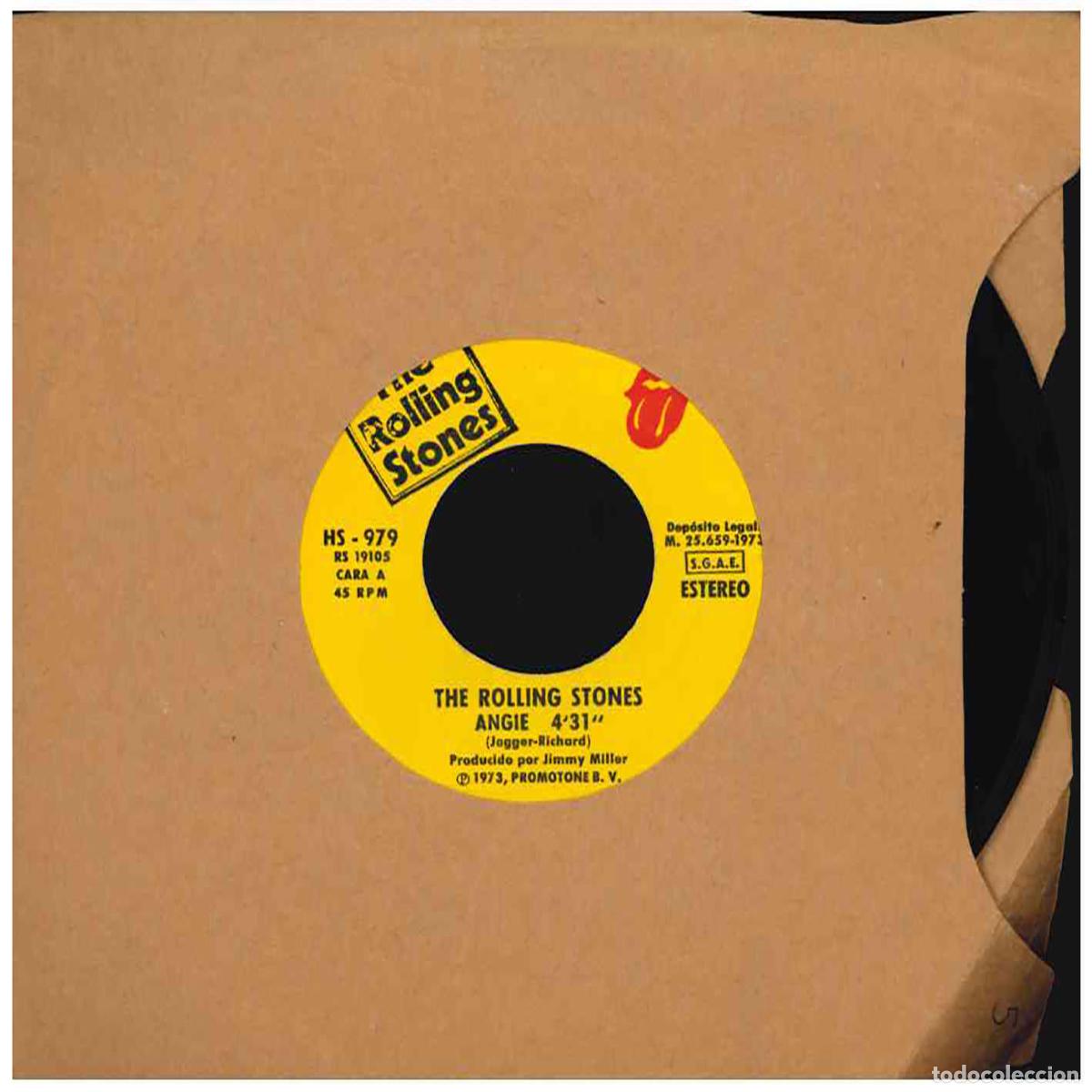 Discos de vinilo: The Rolling Stones &ndash; Angie /Silver Train - Foto 1