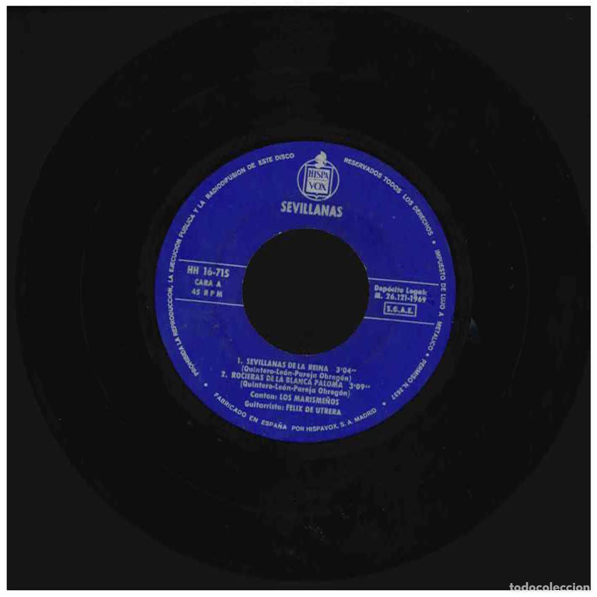 Discos de vinilo: Los Marisme&ntilde;os &ndash; Sevillanas De La Reina - Foto 1