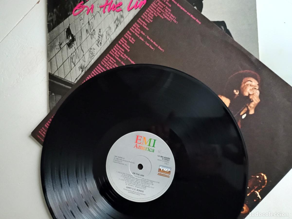 Discos de vinilo: Gary U.S. Bonds &lrm;&ndash; On The Line 1982 Rock - Foto 4