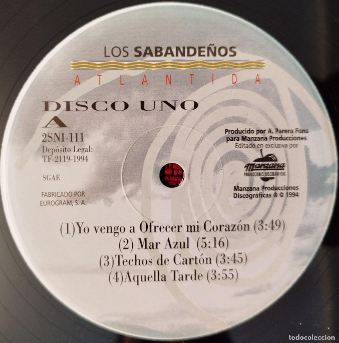 Discos de vinilo: LOS SABANDE&Ntilde;OS ** Atlantida ** DOBLE VINILO LP 1994 - Foto 3