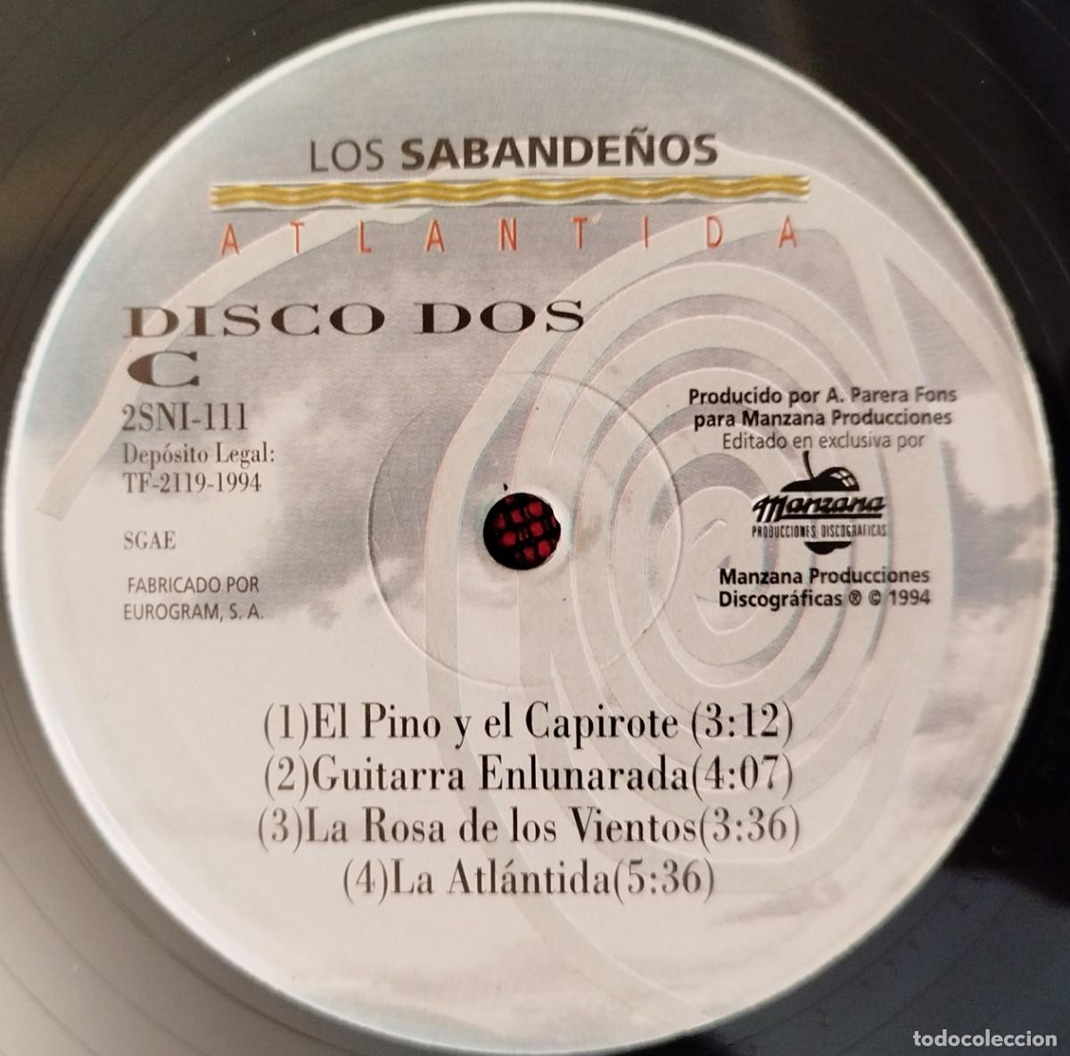 Discos de vinilo: LOS SABANDE&Ntilde;OS ** Atlantida ** DOBLE VINILO LP 1994 - Foto 4