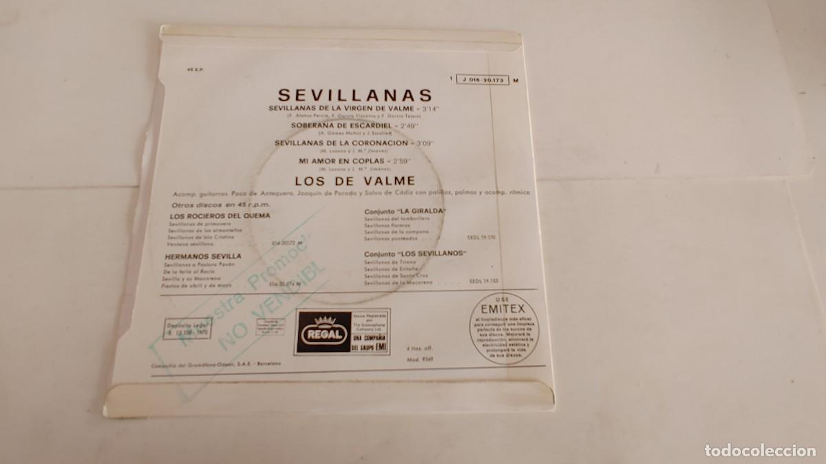 Discos de vinilo: LOS DE VALME-EP SEVILLANAS - Foto 2