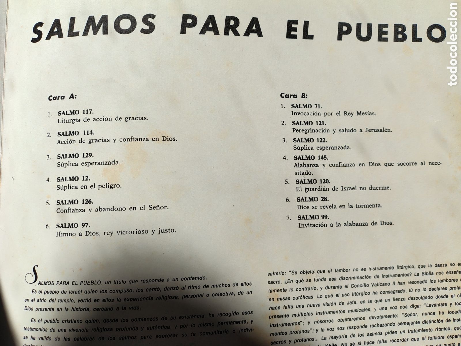 Discos de vinilo: Salmos para el pueblo - Foto 2