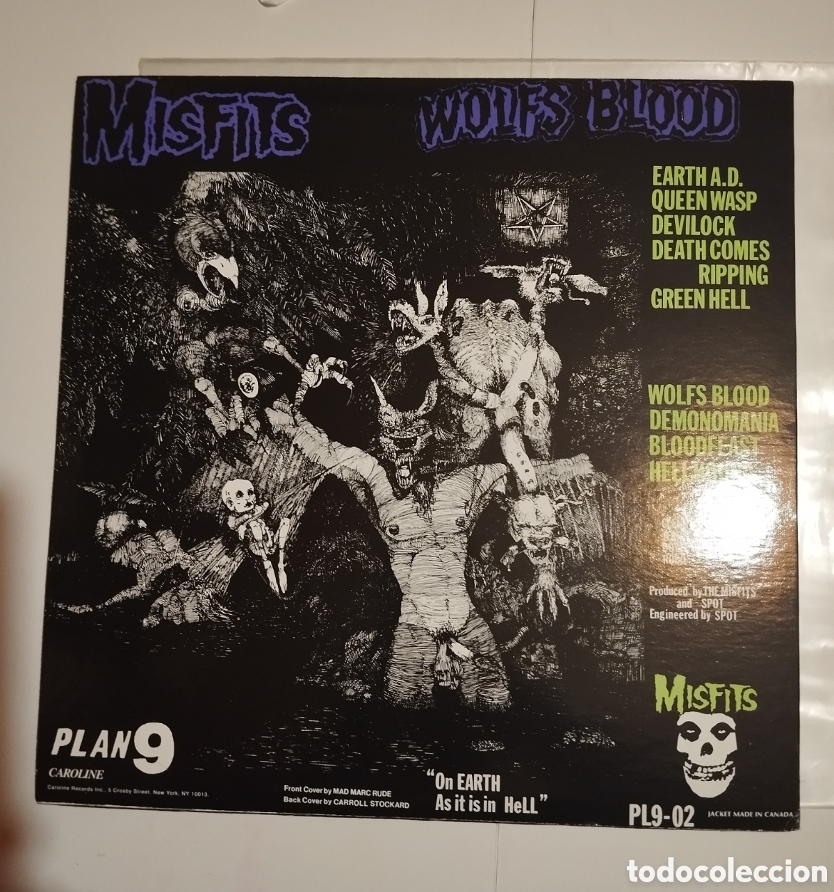 Discos de vinilo: Misfits - Eart A.D/ Wolfs Blood 1989 - Foto 2