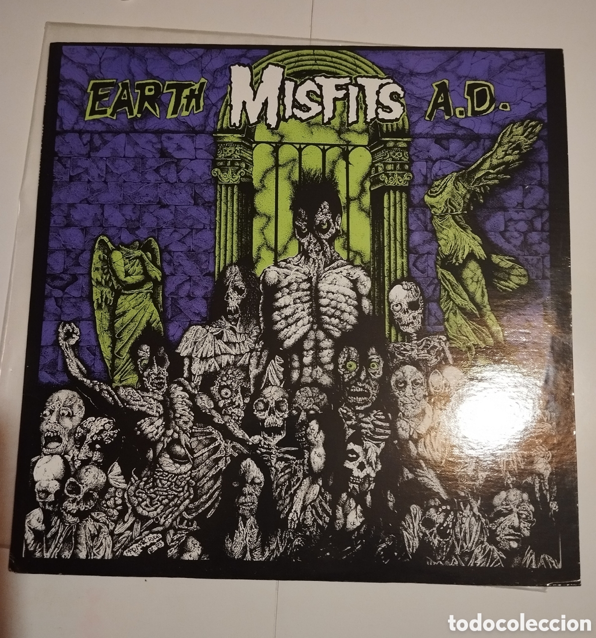 Discos de vinilo: Misfits - Eart A.D/ Wolfs Blood 1989 - Foto 1