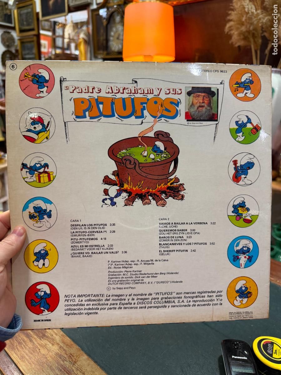 Discos de vinilo: LP EL PADRE ANRAHAM Y SUS PITUFOS - Foto 2
