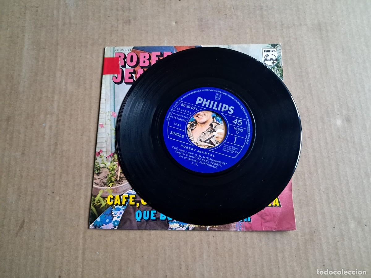 Discos de vinilo: ROBERT JEANTAL - CAFE COPA Y PURO LA LA LA SINGLE 1971 - Foto 2