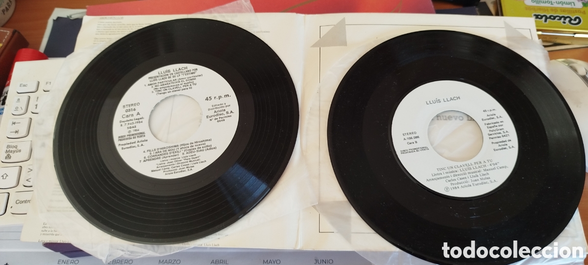 Discos de vinilo: Lluis Llach - Amor Particular. Promo. Doble single - Foto 2