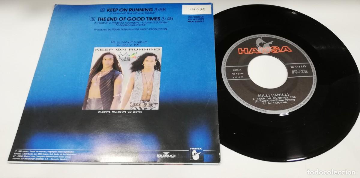Discos de vinilo: SCO17-Milli Vanilli - Keep On Running (7&rdquo;, Single) - Foto 2