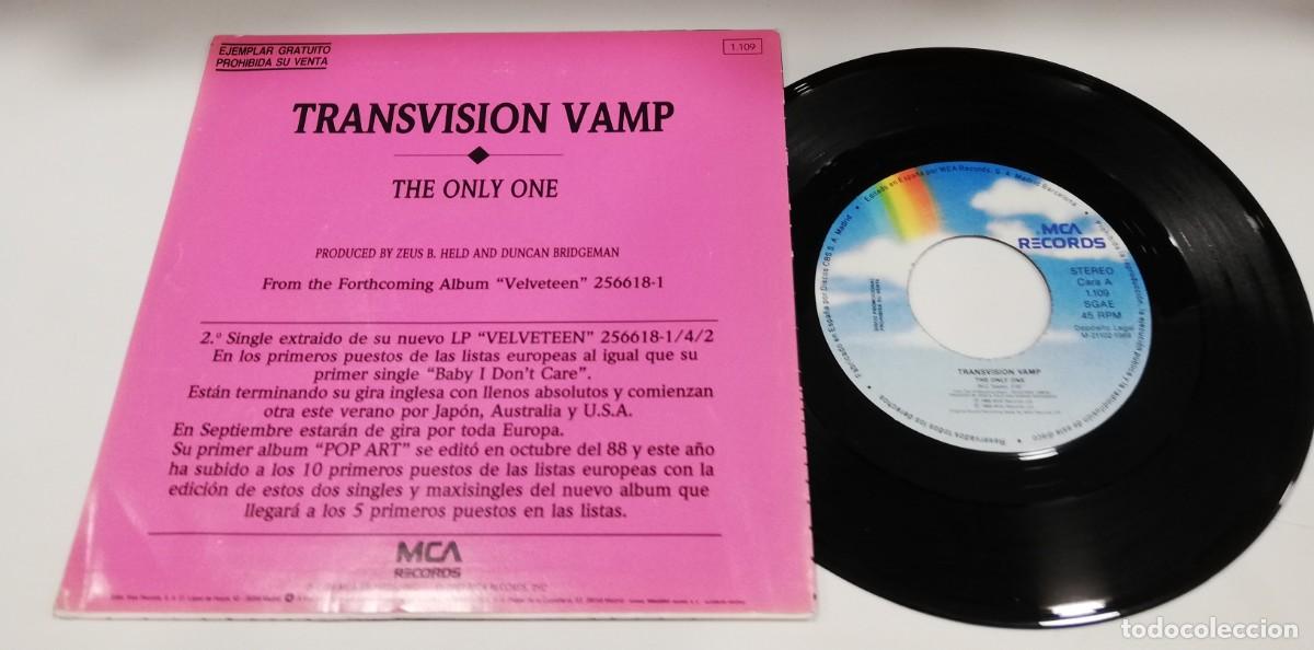 Discos de vinilo: SCO17-Transvision Vamp - The Only One (7&rdquo;, Single, Promo) - Foto 2
