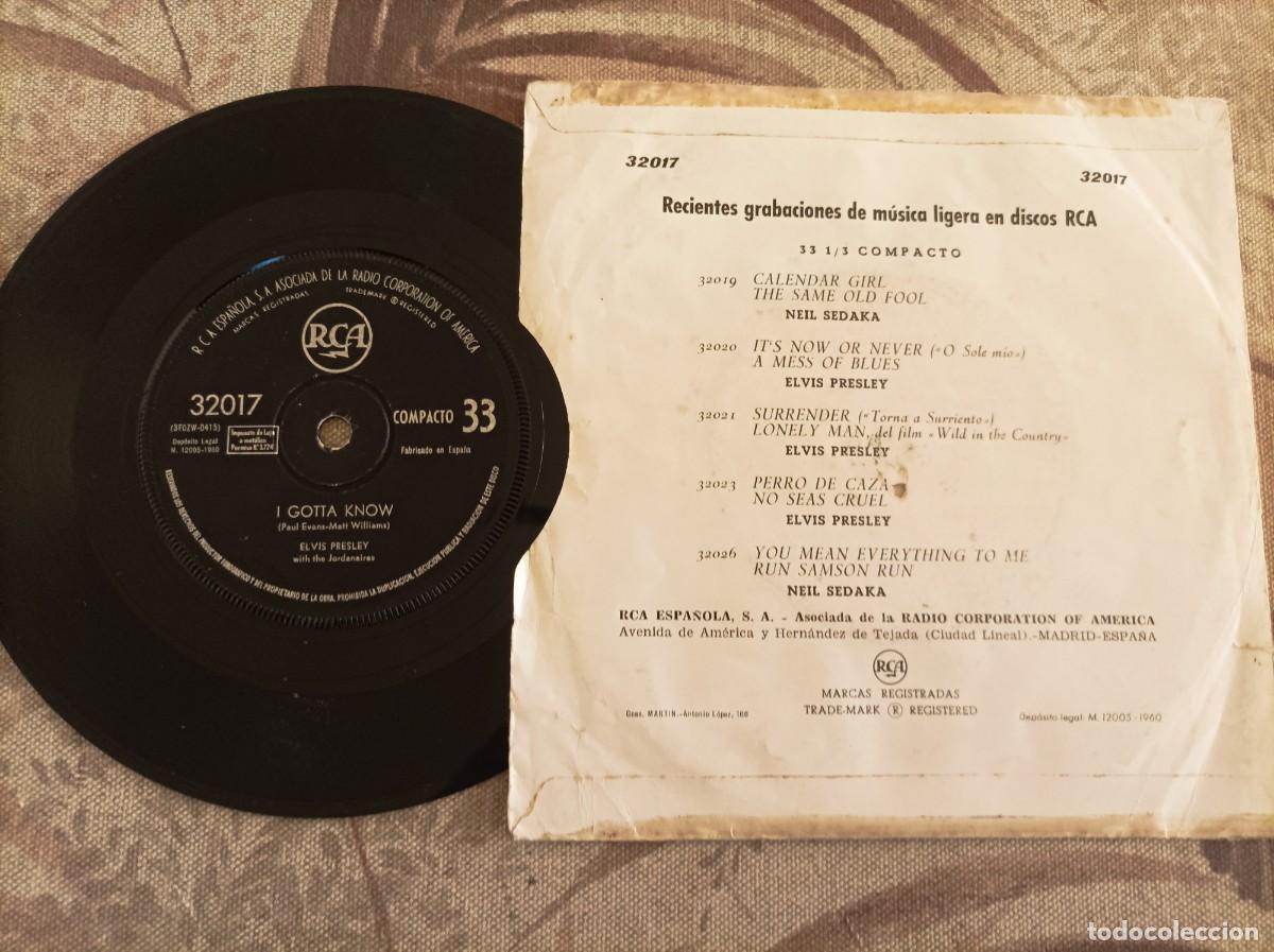 Discos de vinilo: Elvis Presley single -ojo leer- - Foto 2