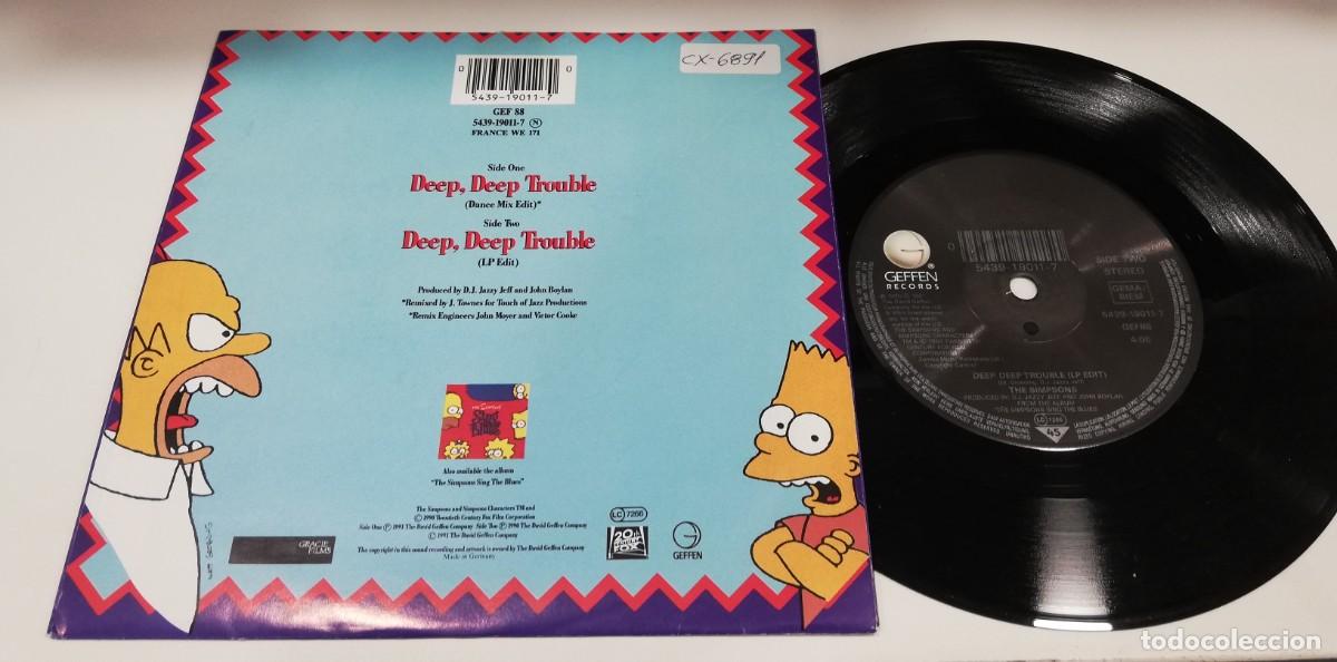 Discos de vinilo: SCO27-The Simpsons Featuring Bart* & Homer* - Deep, Deep Trouble (7&rdquo;, Single) - Foto 2