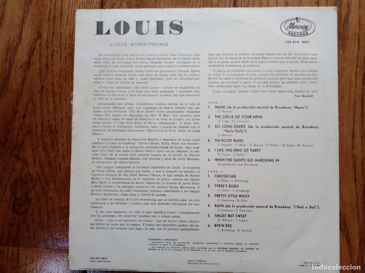 Discos de vinilo: Louis - Louis Armstrong - Foto 2