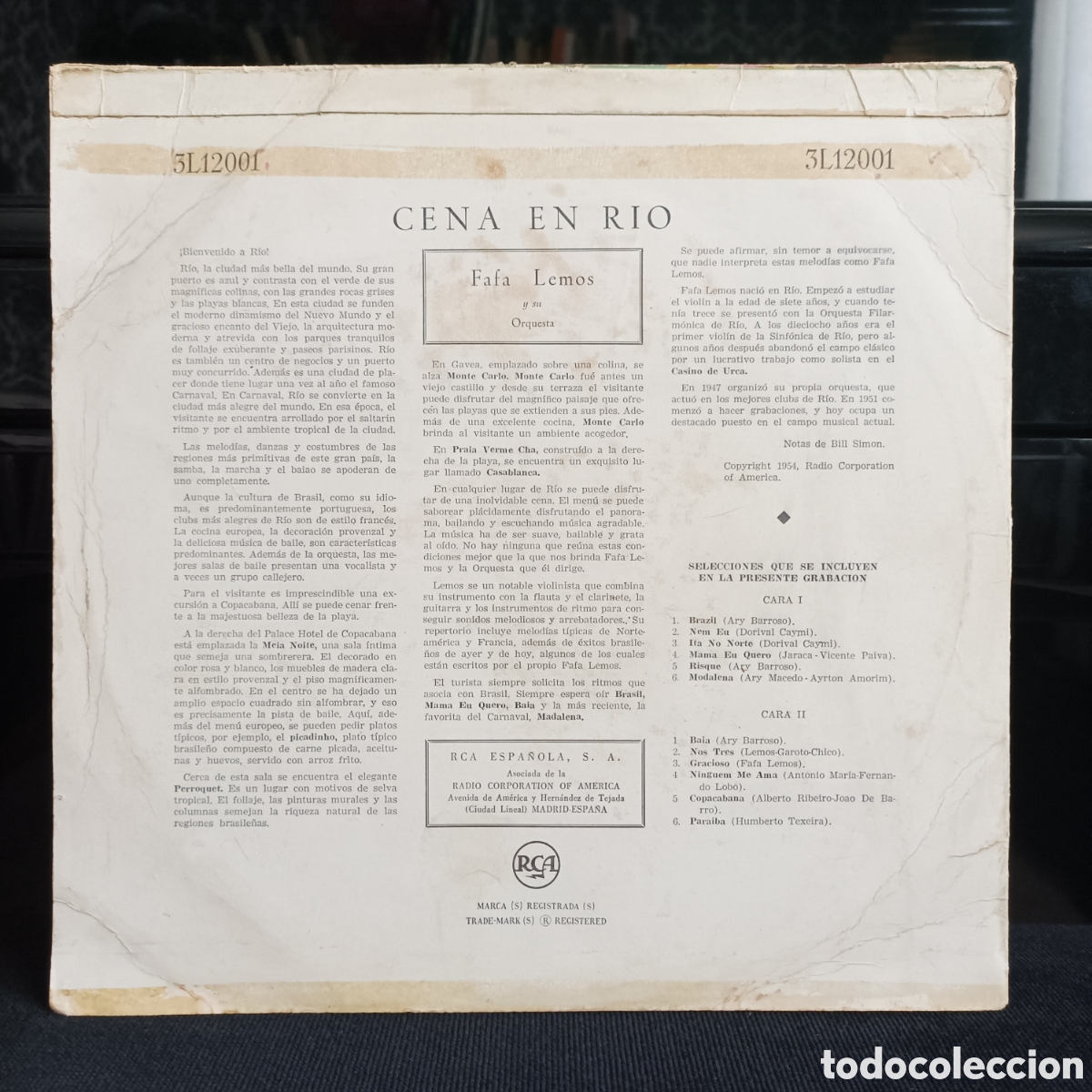Discos de vinilo: Fafa Lemos - Cena En Rio 1958 - Foto 2