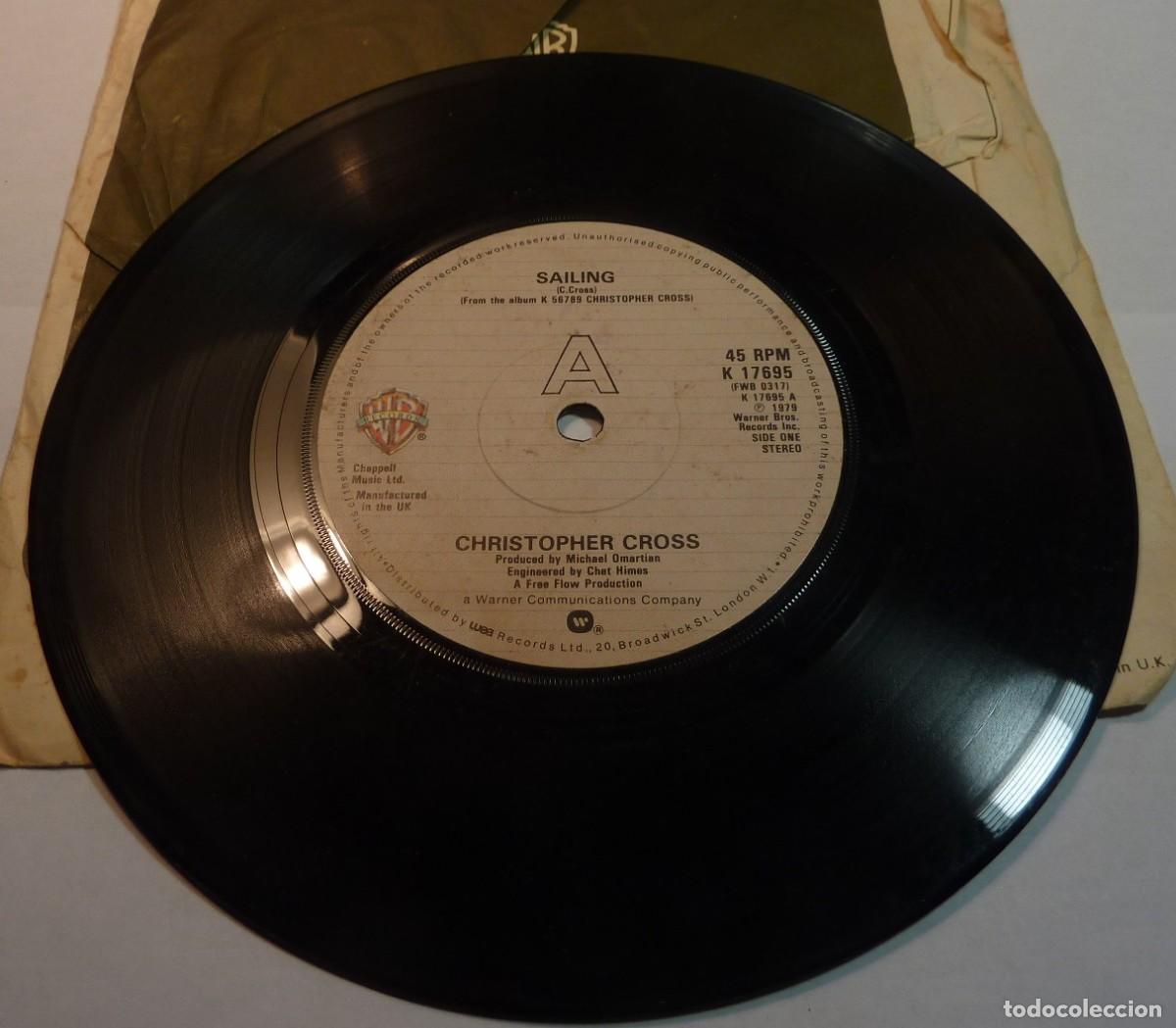 Discos de vinilo: CHRISTOPHER CROSS // SAILING // MADE IN ENGLAND // 1979 // SINGLE - Foto 1